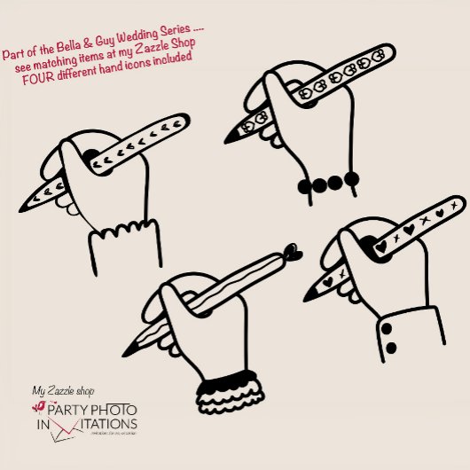 Handgezeichnete Hochzeitsstimmung Tischnummer