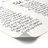 handgezeichnete Hochzeitstabelle Poster (Ecke)