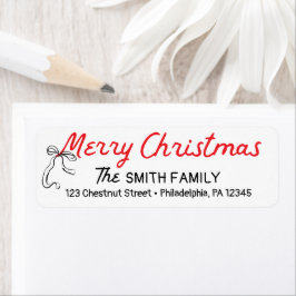 Handgezeichnete Holiday-Rücksendeadressen-Aufklebe