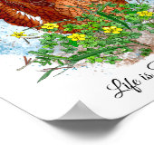 Handgezeichnete Hühnerkunst Poster (Ecke)