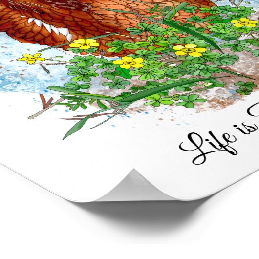 Handgezeichnete Hühnerkunst Poster (Ecke)