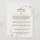 Handgezeichnete Icons Hochzeitsempfehlung Willkomm Einladung (Vorderseite)