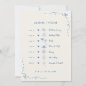 Handgezeichnete Icons Hochzeitsempfehlung Willkomm Einladung (Rückseite)