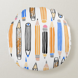 Handgezeichnete Illustration Rundes Kissen