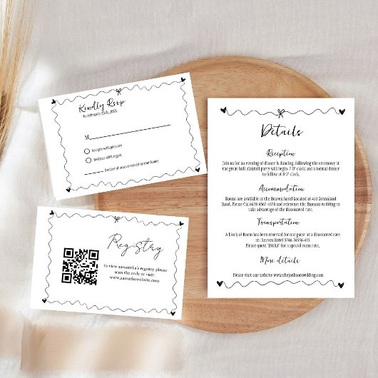 Handgezeichnete Illustrationen Begleitkarte