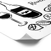 Handgezeichnete Illustrationen Doodle Wedding Poster (Ecke)