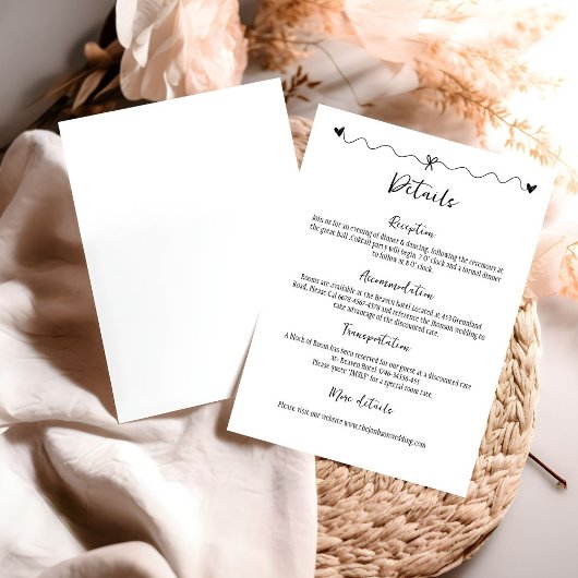 Handgezeichnete Illustrationen Hochzeit Begleitkarte