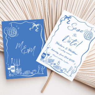 Handgezeichnete Illustrationen Kritzel-Doodles Hoc Save The Date