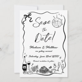 Handgezeichnete Illustrationen Scribble Doodles Ho Save The Date