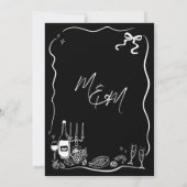 Handgezeichnete Illustrationen Scribble Doodles Ho Save The Date (Rückseite)