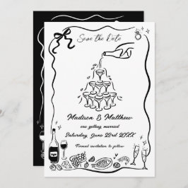 Handgezeichnete Illustrationen Scribble Doodles Ho Save The Date