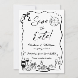 Handgezeichnete Illustrationen Scribble Doodles Ho Save The Date