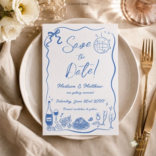 Handgezeichnete Illustrationen Scribble Doodles Ho Save The Date