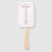 Handgezeichnete Illustrationen zum Hochzeitsprogra Fächer (Vorderseite)