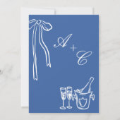 Handgezeichnete Illustrations-Probeessen Einladung (Rückseite)