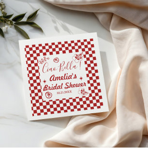 Handgezeichnete individuelle Ciao Bella Tomaten-Pa Serviette
