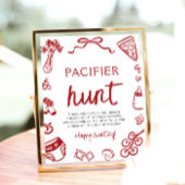 Handgezeichnete italienische Baby Schnuller Hunt B Poster