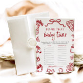 Handgezeichnete italienische Babydusche Name, dass Einladung