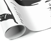 Handgezeichnete Kaffee-Tasse Sketch Minimalistisch Geschenkpapier (Rolleneckpunkt)