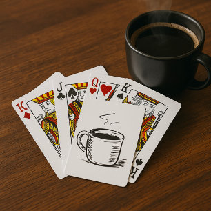Handgezeichnete Kaffee-Tasse Sketch Minimalistisch Spielkarten