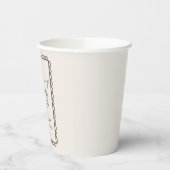 Handgezeichnete Kaffee Thema Brautparty Papiertüch Pappbecher (Links)