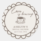 Handgezeichnete Kaffeemaschine Brautparty Sticker (Vorderseite)