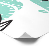 Handgezeichnete Kakteen: Doodle nahtlos Poster (Ecke)