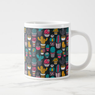 Handgezeichnete Kakteen im Sketch-Stil Jumbo-Tasse