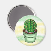 Handgezeichnete Kakteen Sukkulent Magnet (Vorderseite/Rückseite)