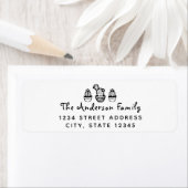 Handgezeichnete Kaktus Familienname Rücksendeadres (Insitu)