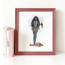 Handgezeichnete Kali maa, Indische Kunst