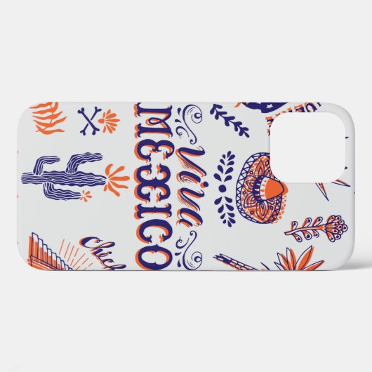 handgezeichnete Karte mit Staatssymbolen und Eleme Case-Mate iPhone Hülle (Rückseite (Horizontal))