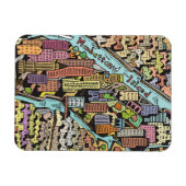 Handgezeichnete Karte von New York City Magnet (Horizontal)