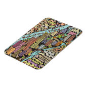 Handgezeichnete Karte von New York City Magnet (Linke Seite)