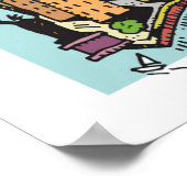 Handgezeichnete Karte von New York City Poster (Ecke)