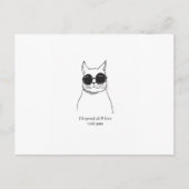 Handgezeichnete Katzenromantikkarte Postkarte (Vorderseite)