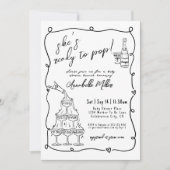 Handgezeichnete Kinderdusche für Pop Einladung (Vorderseite)