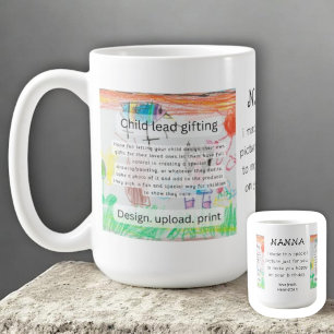 Handgezeichnete Kinderzeichnung Farbige Kreative G Kaffeetasse
