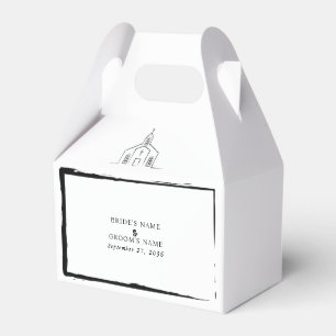 Handgezeichnete Kirche Traditionelle Whimsical-Hoc Geschenkschachtel