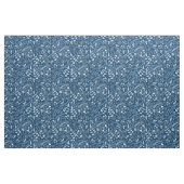 Handgezeichnete klassische Blue-Boho-Blume Stoff (Yard (91,4 cm))