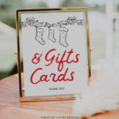 Handgezeichnete kleine Babyduschgeschenke und -kar