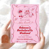 Handgezeichnete Kopplung des Knot Martini Bachelor Einladung