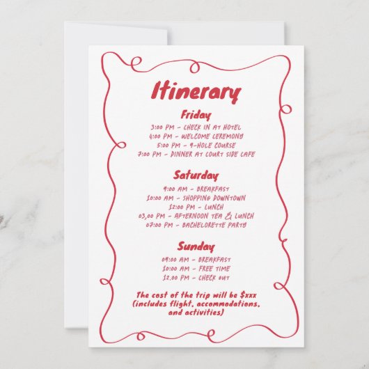 Handgezeichnete Kopplung des Knot Martini Bachelor Einladung (Rückseite)