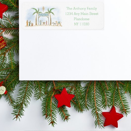 Handgezeichnete Krippe Alles ist ein ruhiges Spric