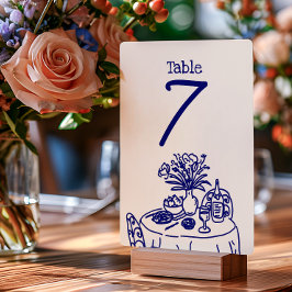 Handgezeichnete Kritzeleien/Gekritzel Hochzeit Tischnummer