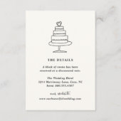 Handgezeichnete Kuchen Doodle Moderne Hochzeit Begleitkarte (Vorderseite)