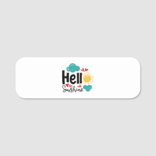 Handgezeichnete Kunst - Hallo Sonnenschein Text Namensschild