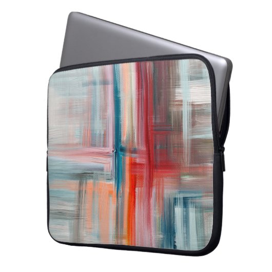 Handgezeichnete Kunstmalerei. Öl auf Leinwand, lan Laptopschutzhülle (Vorderseite Links)