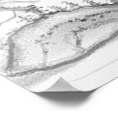 Handgezeichnete Landschaft im chinesischen Stil Poster (Ecke)