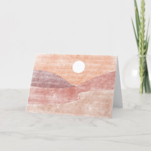 Handgezeichnete Landschaftsfläche Dankeskarte